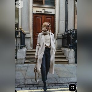 Vinyage Lux Women's Elegant Cream Pea Coat